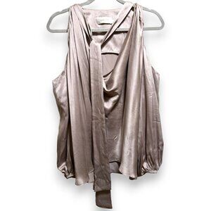 Silk Tie Neck Blouse